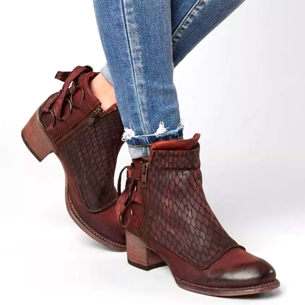 Freebird Cheri Rust Multi Booties Size 10 - image 1